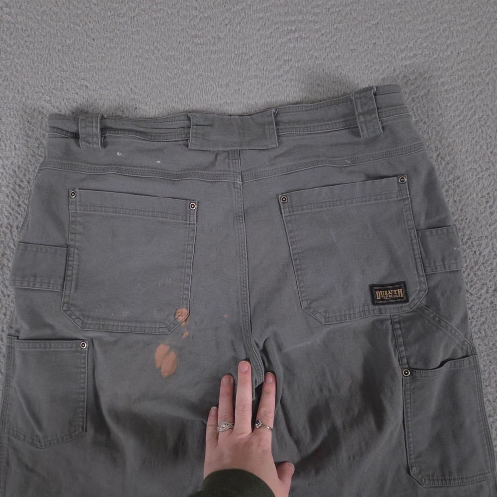 LOT OF 2 Duluth Trading Co Pants Mens 36x30 Grey DuluthFlex Fire Hose Carpenter - Picture 14 of 16
